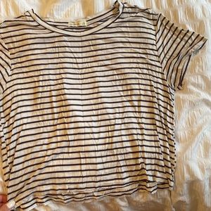 Striped cropped tee